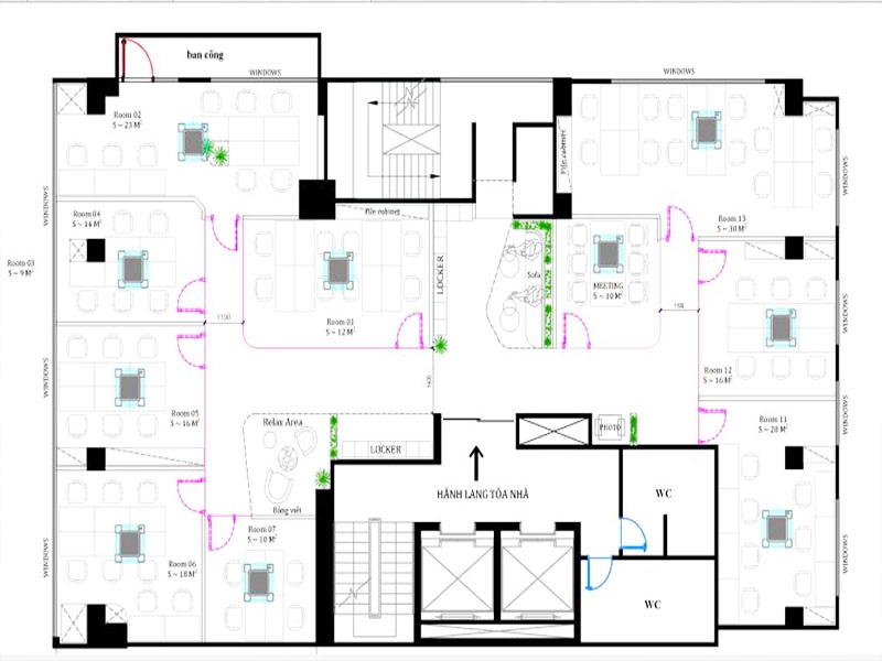 Văn phòng trọn gói Replus, CF Tower 70 Phạm Ngọc Thạch, Phường Võ Thị Sáu, Quận 3 - vlook